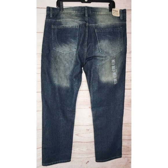 Rare Paper Denim & Cloth 38/30 Cotton/Poly Distressed Men July 2011 Jeans - Picture 9 of 11